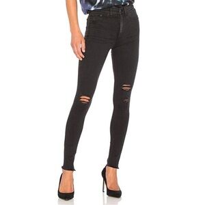 Rag & bone night w holes black jeans size 28 skinny